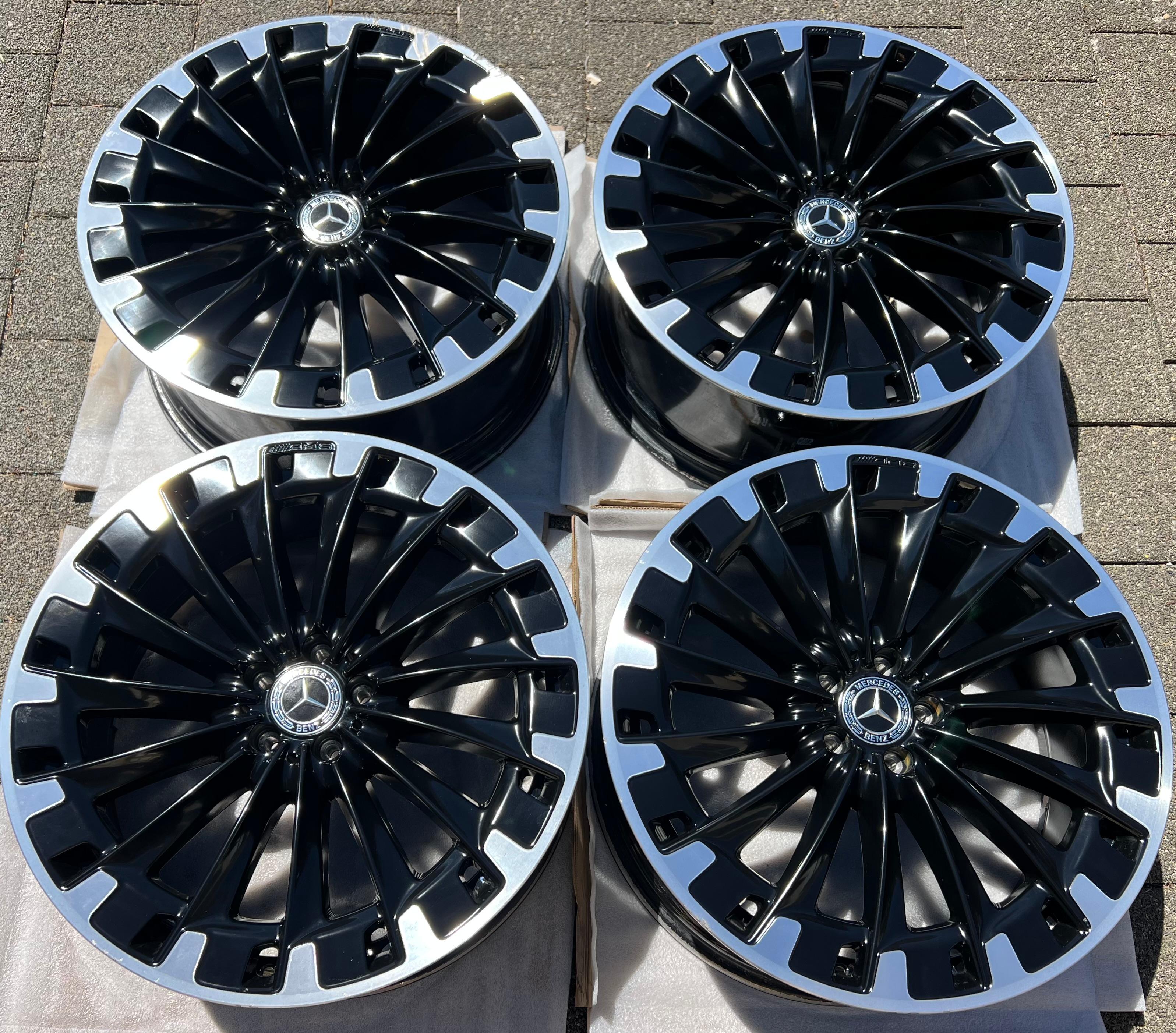 4 ORIGINAL 22" ALUFELGEN MERCEDES BENZ EQS X296 A2964011800 9,5x22 ET30 FREIHAUS