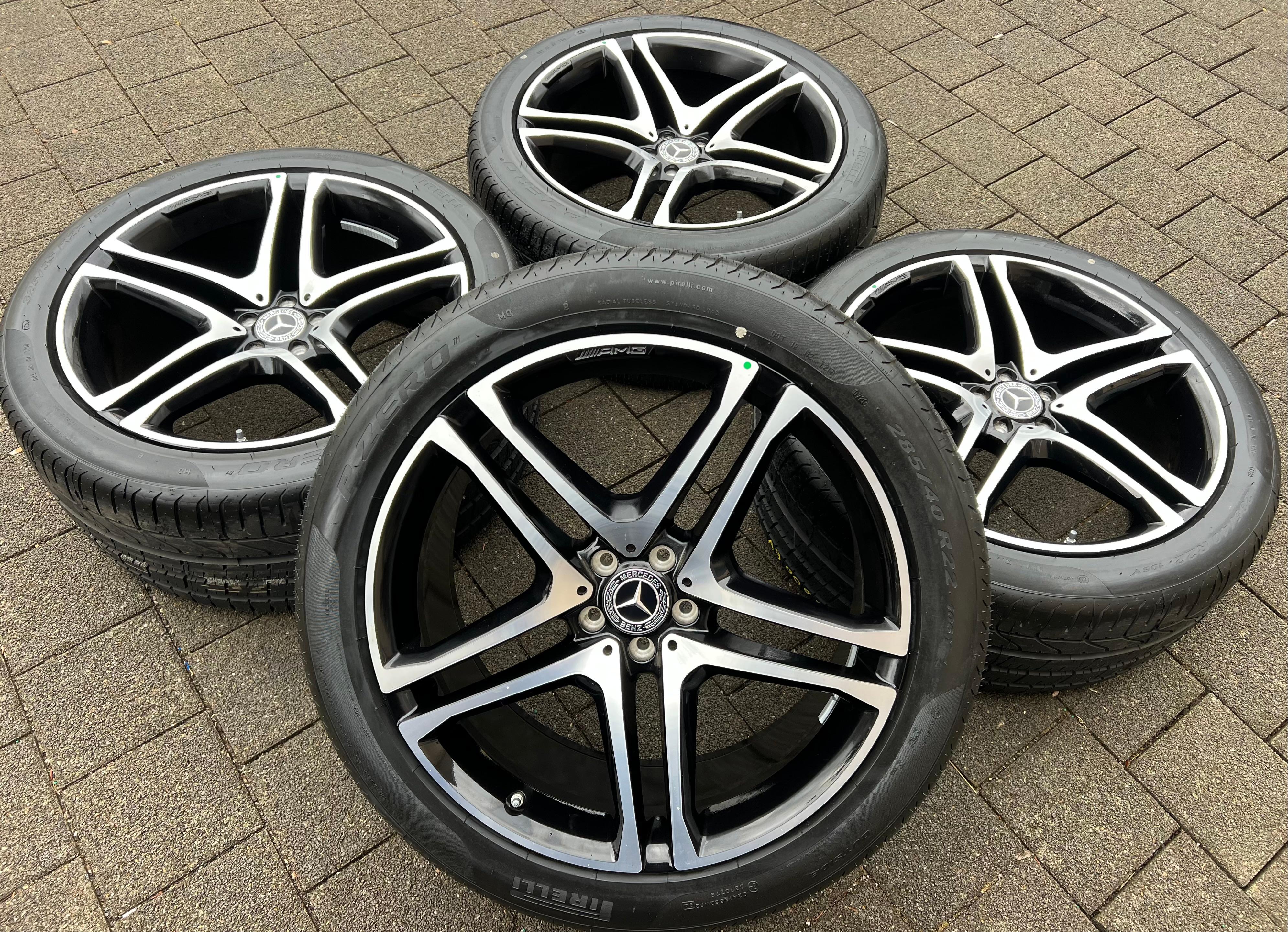 4 ROUES D'ÉTÉ ORIGINALES 22" EN ALU MERCEDES GLE COUPE C292 A2924013000 A2924012100 FRANCO DE PORT