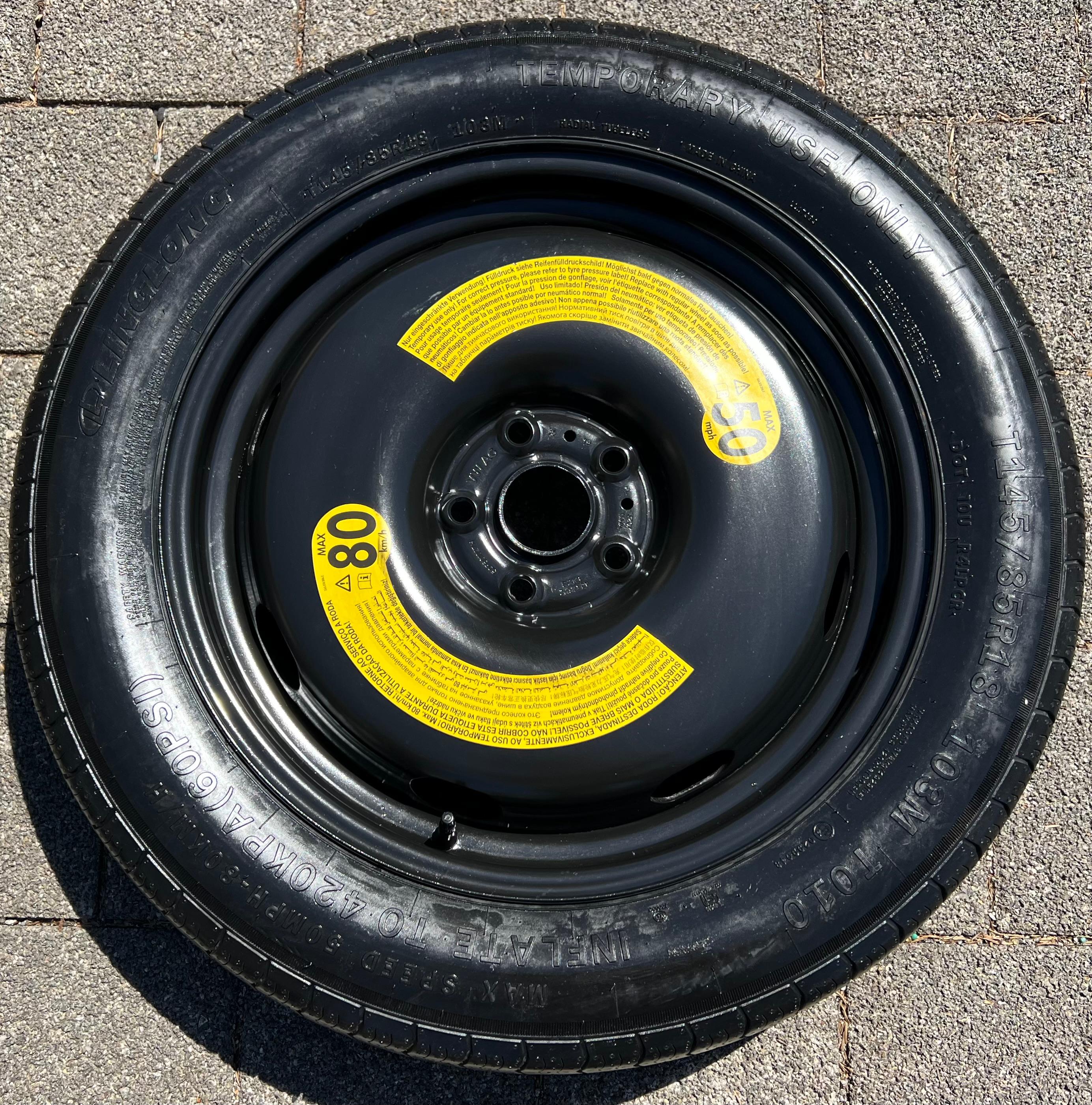 1 X RESERVERAD NOTRAD AUDI Q3 F3 SEAT TARRACO SKODA KODIAQ VW TIGUAN 5QF601027H