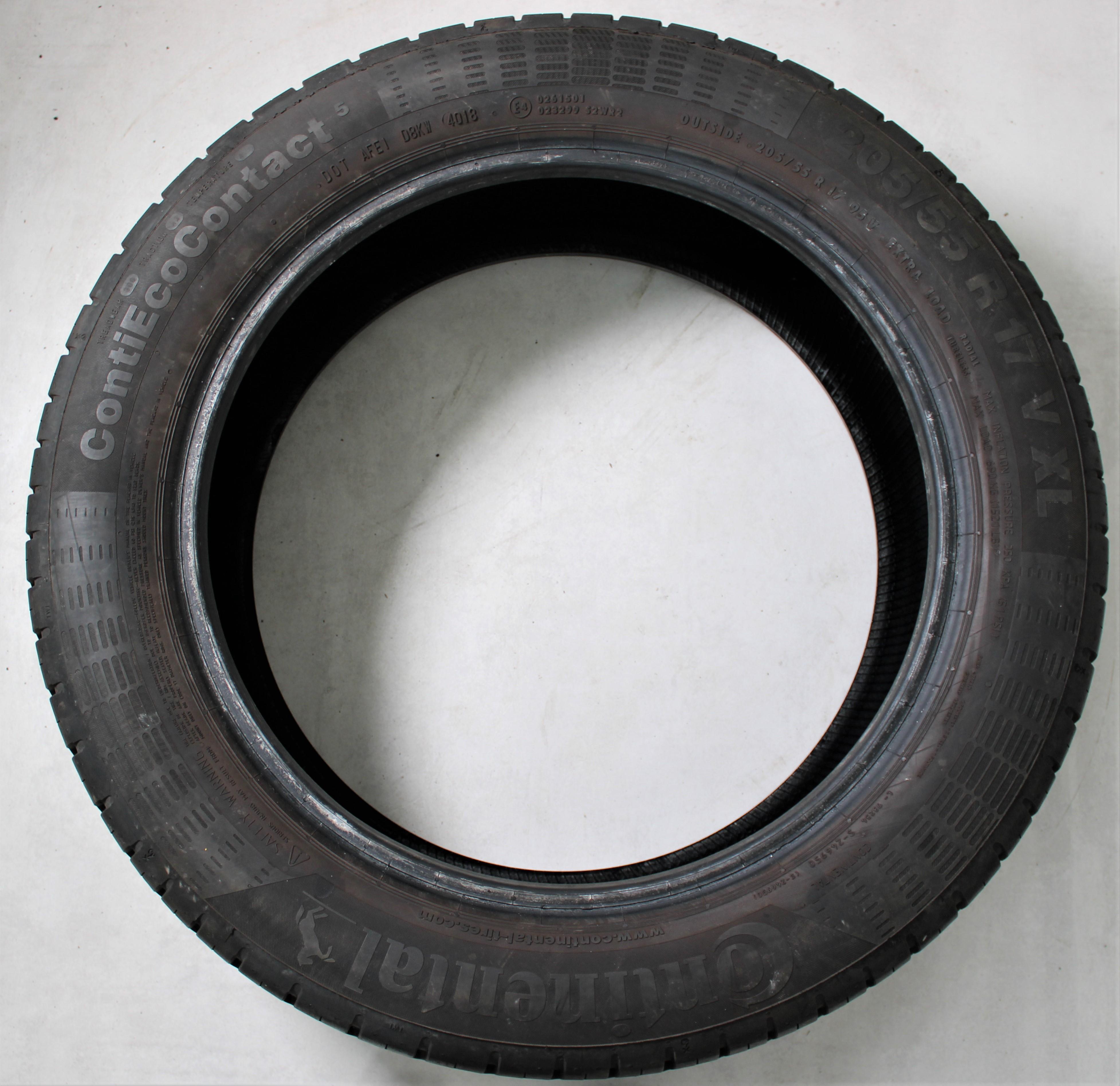 1 x 205/55R17 95V Sommerreifen Continental  Eco Contact 5 7mm 2018 XL