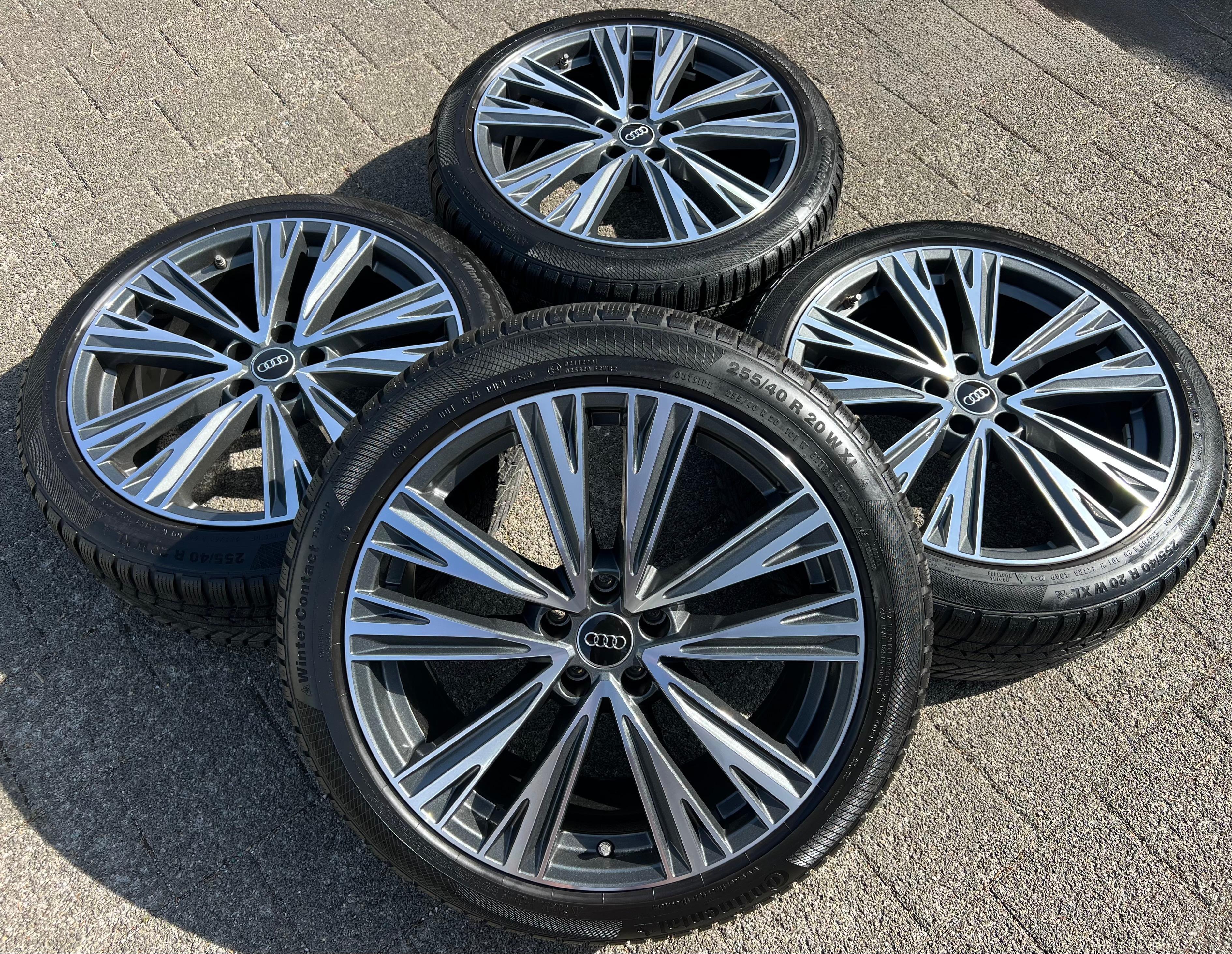 4 ORIGINAL 20" ALU WINTERRÄDER AUDI A6 S6 C8 4K 4K0601025J 255/40R20 101W CONTINENTAL 4 ORIGINAL 20" ALU WINTERRÄDER AUDI A6 S6 C8 4K 4K0601025J 255/40R20 101W CONTINENTAL