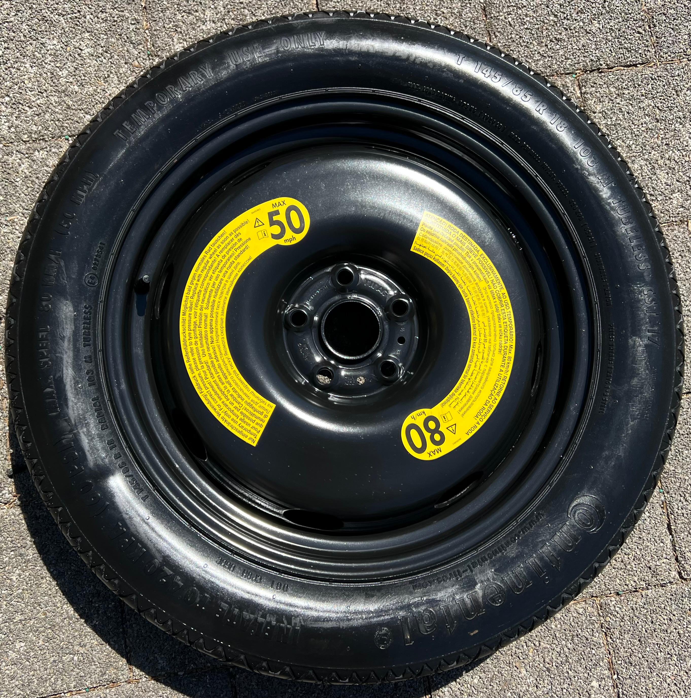 1 X RESERVERAD NOTRAD AUDI Q3 F3 SEAT TARRACO SKODA KODIAQ VW TIGUAN 5QF601027H